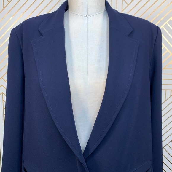 Rachel Comey Andes Blazer in Navy Blue Georgette - Picture 3 of 12